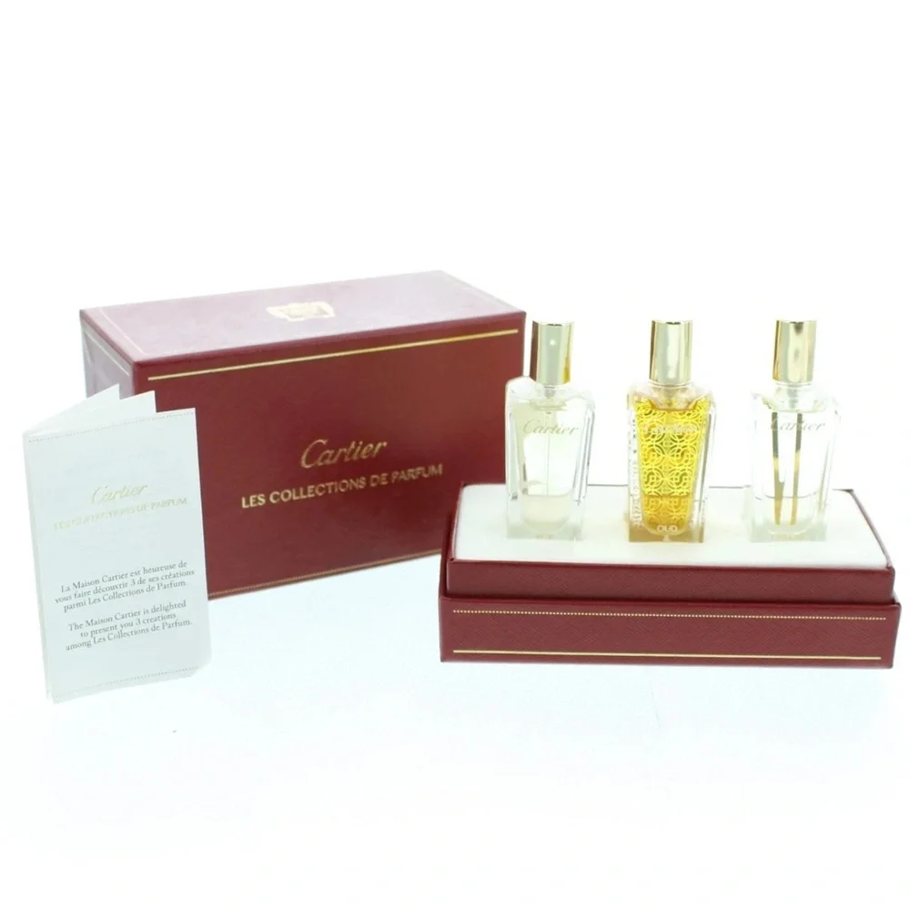 Cartier Perfume Gift Set Pur Magnolia, L’Heure Brillante, Oud and Ambre 3×15 mL - Picture 5 of 6